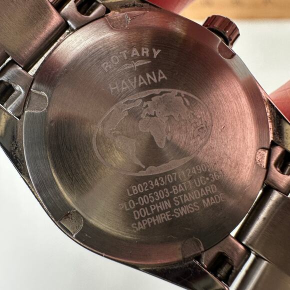 Rotary Havana Silver Diamond Bezel Pearl Face Quartz Watch - Picture 11 of 15